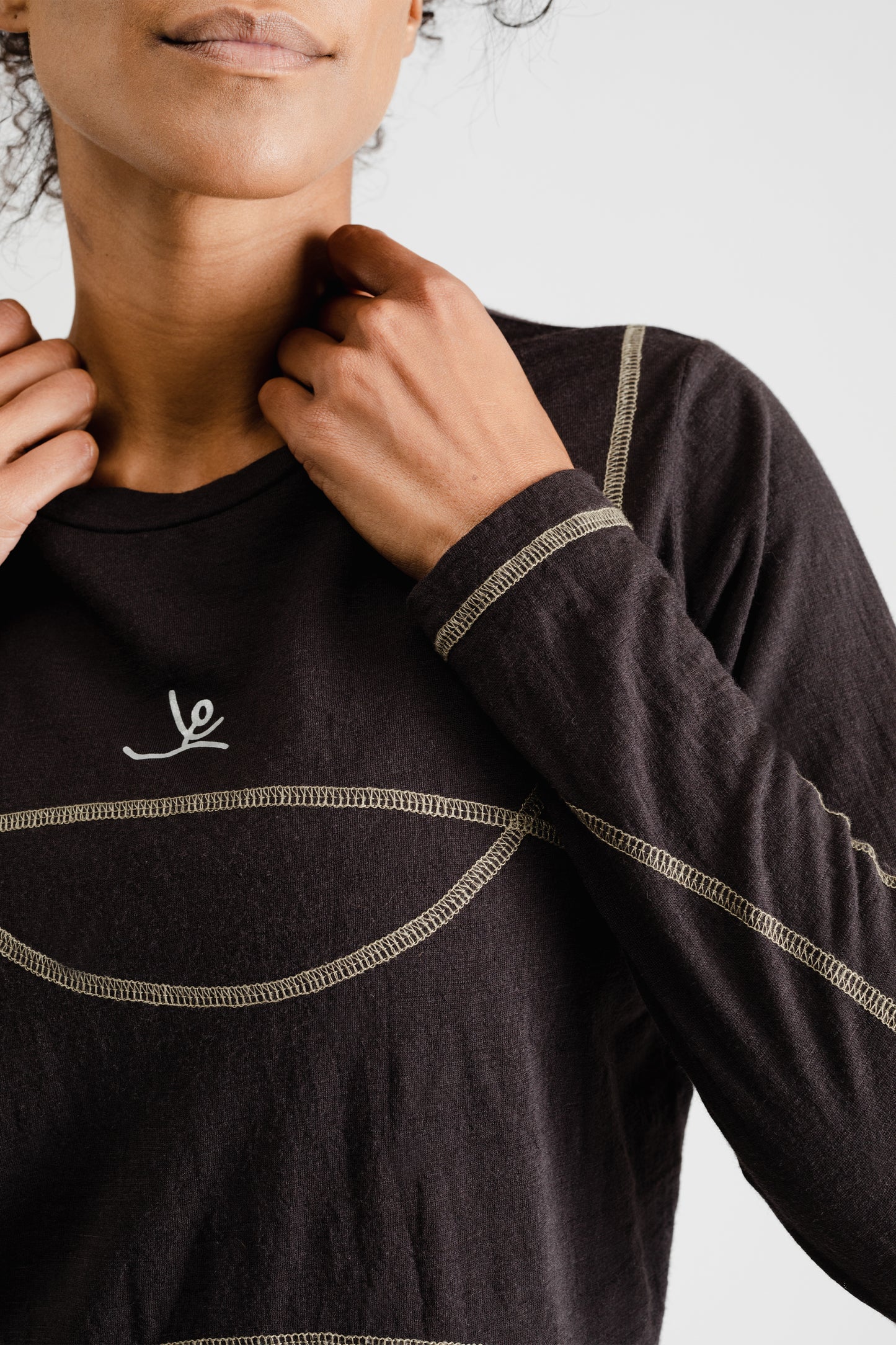 Merino Wool Spotted Long Sleeve