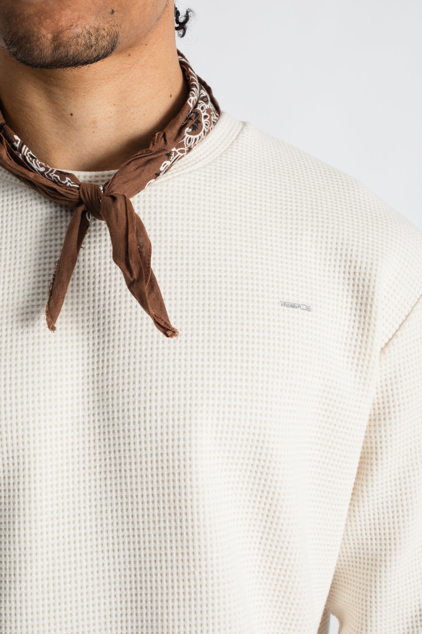 TIEMPOS™ Organic Cotton Waffle Long Sleeve