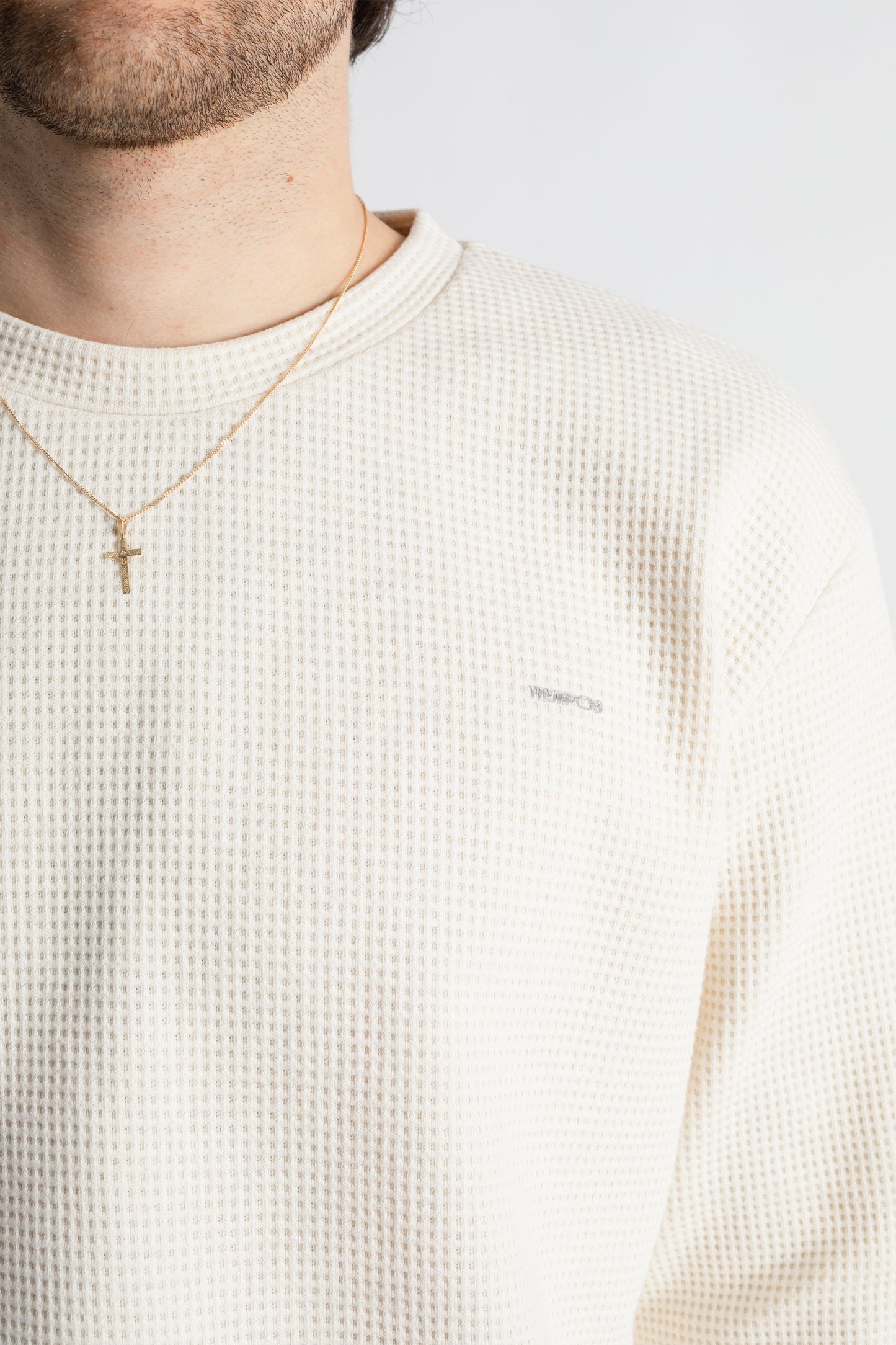 TIEMPOS™ Organic Cotton Waffle Long Sleeve