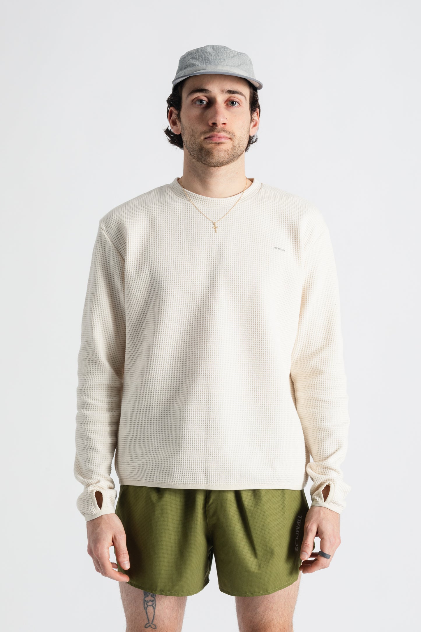 TIEMPOS™ Organic Cotton Waffle Long Sleeve