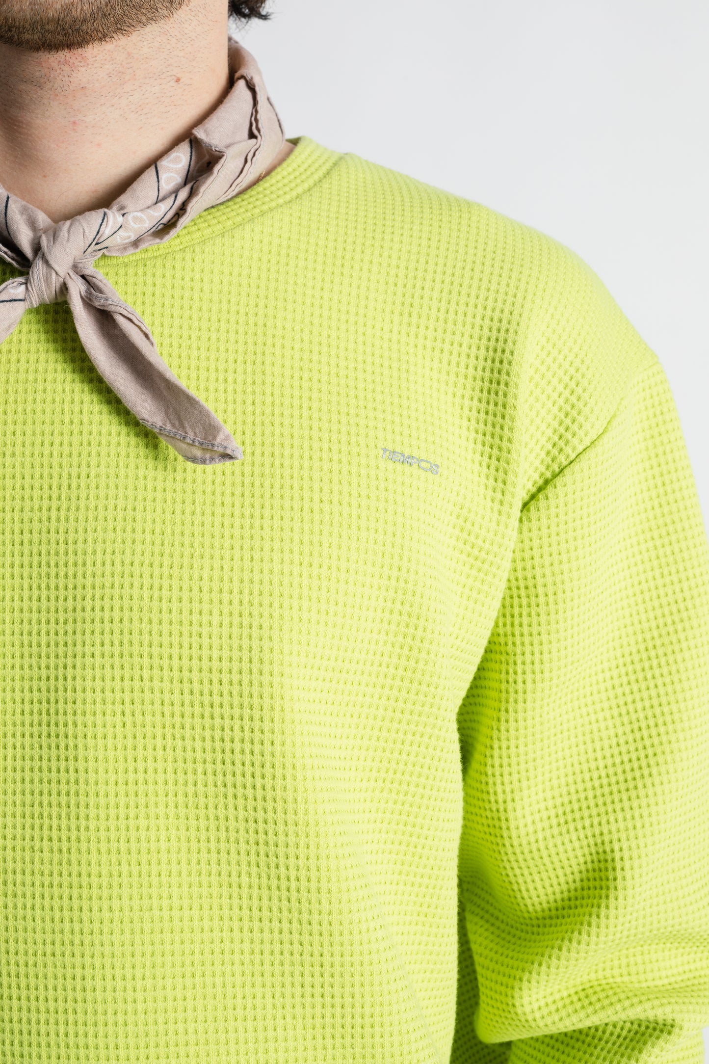 TIEMPOS™ Organic Cotton Waffle Long Sleeve